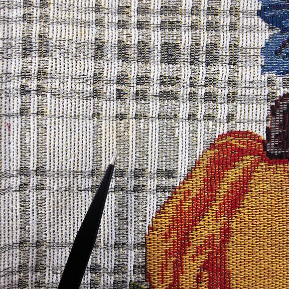 Fall Pumpkin Leaves Tapestry Placemats Autumn Decor Orange White Blue Grey - Picture 3 of 10